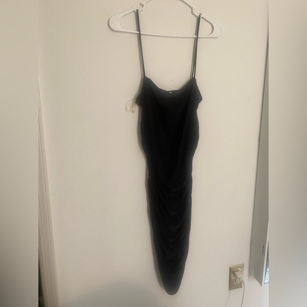 Black midi dress